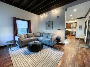 TV, fireplace, offices