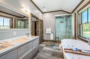 Towels, soap, shampoo, toilet paper