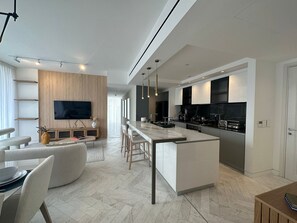 奢华公寓, 城市景观 | 起居区