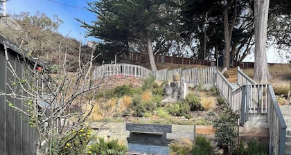Carriage house waterfront on Tomales Bay with dock