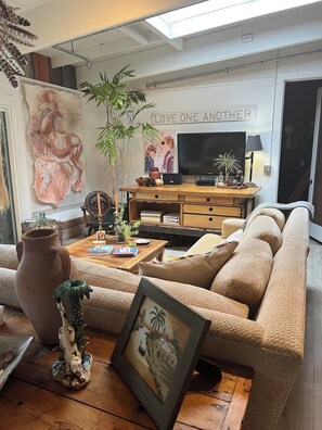 TV connectée, cheminée, jeux vidéo, lecteur de DVD