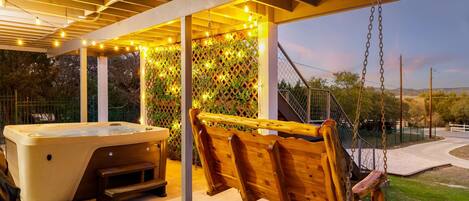 Condo, 1 cama Queen size y sofá cama, hidromasaje, vista al jardín | Vista desde la habitación