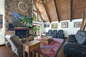 House, Multiple Beds, Patio (Boondocks Bliss) | Living area - Boondock Bliss - Lakefront, Private Dock Sleeps 15! (Sunrise Beach)