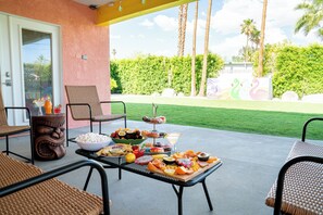 House, Multiple Beds, Pool Access, Pool View | Outdoor dining - Rainbow Retreat (Palm Springs)