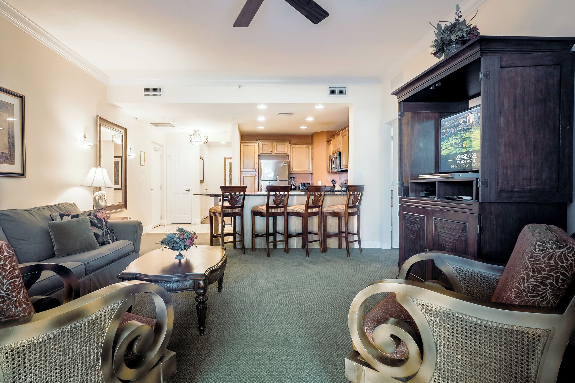 Townhome, Multiple Beds, Hot Tub, Golf View | Living area | MP3 dock