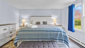 3 bedrooms, individually decorated, individually furnished, bed sheets