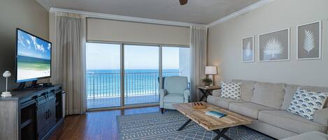 Condo, Multiple Beds, Pool Access, Ocean View (Coastal Comfort at Coral Reef Condos) | Living area