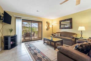 Condo, Multiple Beds, Balcony, Garden View (Evergreen Haven) | Living area | 42-inch flat-screen TV with digital channels - Evergreen Haven - Golf, Attractions, & Amenities! (Branson)