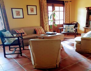 Televisión y chimenea 