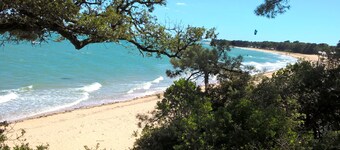 Mobile home on a family campsite with swimming pools