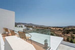Terrace/patio - Studio Apartment 'Villa Anastasio' with Sea View, Wi-Fi and Air Conditioning (Paros)