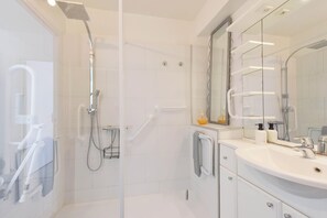 Hair dryer, towels