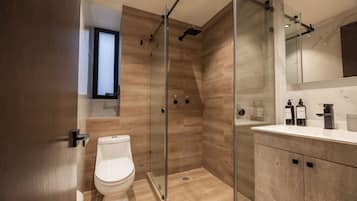 Ducha, cabezal de ducha tipo lluvia, artículos de tocador gratuitos