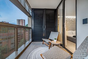 Deluxe-lejlighed - balkon - byudsigt | Balkon