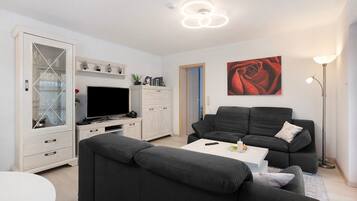 Fernseher, DVD-Player, Stereoanlage