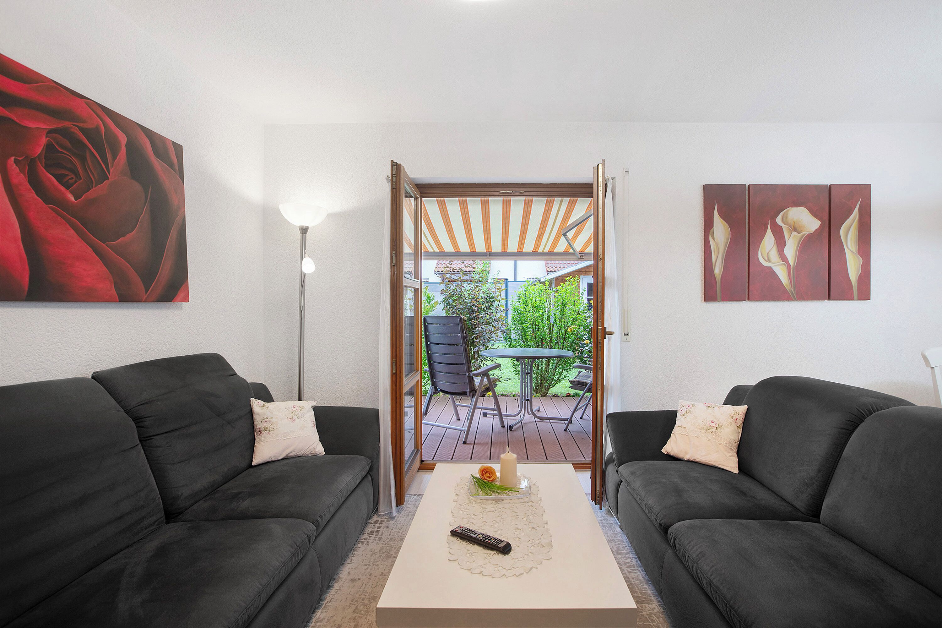 TV, DVD player, stereo