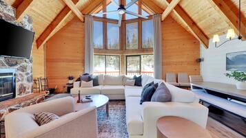 TV, fireplace, video games, offices