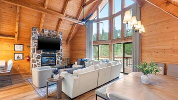 TV, fireplace, video games, offices