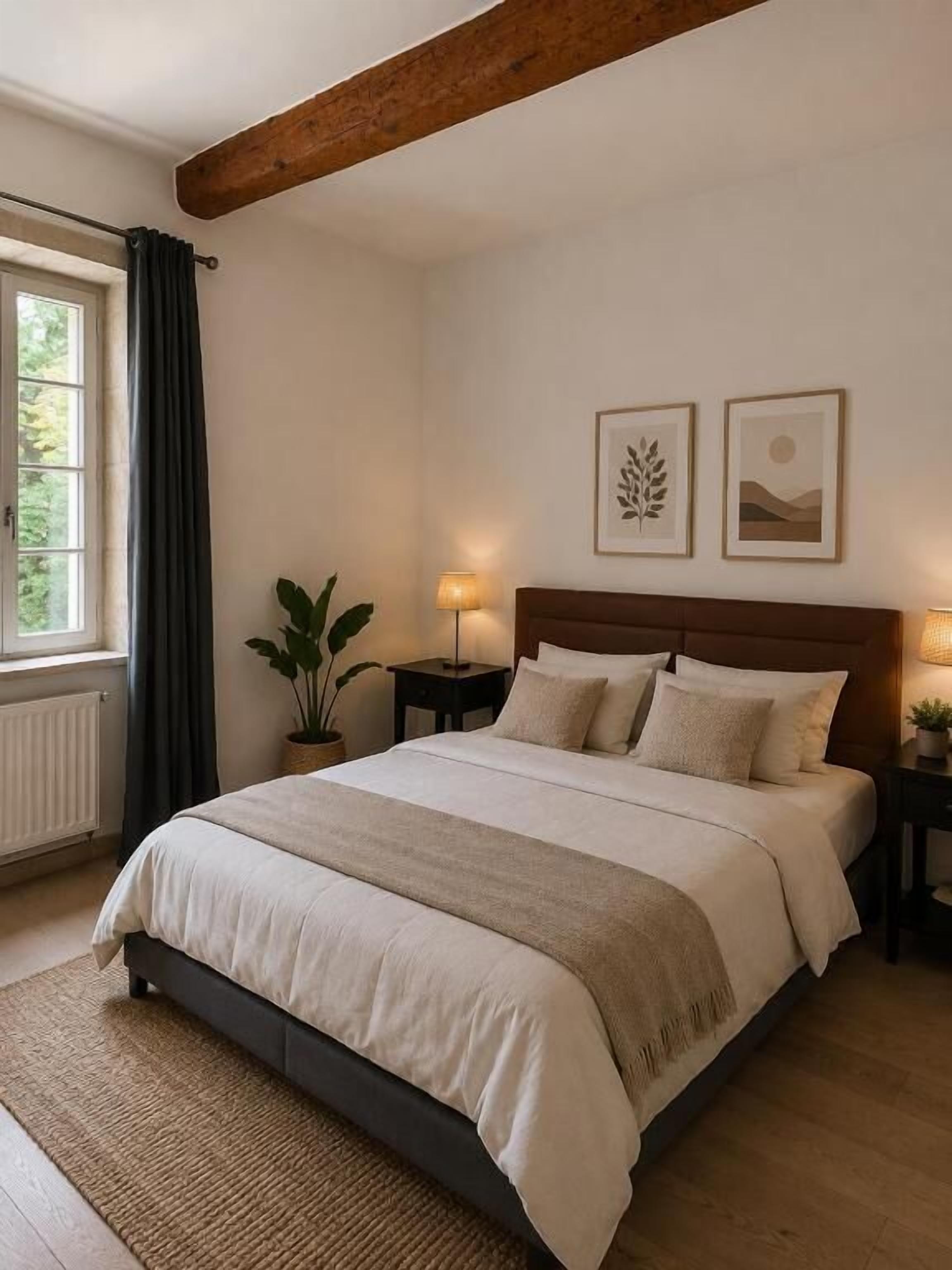 Familie villa, 6 slaapkamers, uitzicht op tuin | Beddengoed