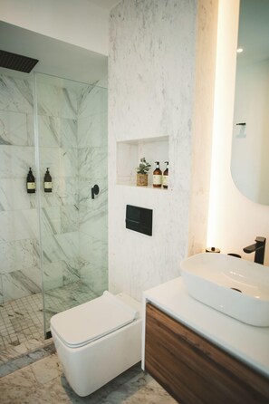 Sèche-cheveux, serviettes fournies