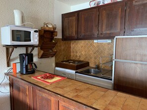 Fridge, microwave, oven, dishwasher - Charming 2-room apartment for 6 with balcony and private parking (Pra-Loup)