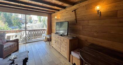 Appartement spacieux 8 pers, Pra-Loup 1600, balcon