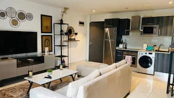 Luxury Duplex, 1 Bedroom | Living area