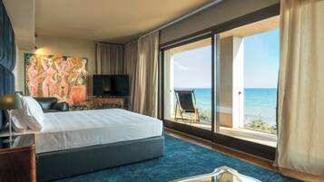 Panoramic Suite, Balcony, Sea View | Minibar, in-room safe, free WiFi, bed sheets