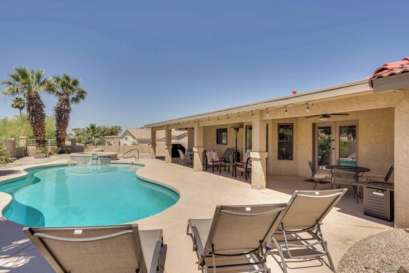 House (4 Bedrooms) | Front of property - Heated Pool: Pet-friendly Lake Havasu City Home (Lake Havasu City)