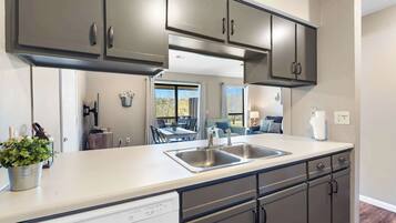 Condo, Multiple Beds, Balcony, Golf View (The Golf Front Duo) | Private kitchen | Coffee/tea maker