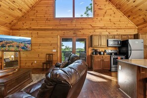 Cabin, Multiple Beds, Hot Tub, Mountain View (Can’t Lake to Get There) | Private kitchen - Rustic 3br Cabin Near Lake w/ Hot Tub! (Sevierville)