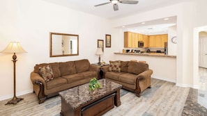 Condo, Multiple Beds, Patio, Garden View (Tranquil Breeze At Caribe Cove) | Living area