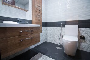 Hair dryer, towels