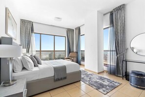 Desk, iron/ironing board, free WiFi, bed sheets - Beautiful Sea and Marina View | Premium 2BR in JBR (JBR, Dubai)