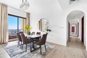 Dining - Beautiful Sea and Marina View | Premium 2BR in JBR (JBR, Dubai)