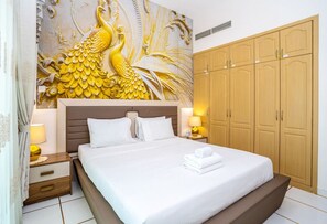 2 室のベッドルーム、デスク、アイロン / アイロン台、WiFi (無料)