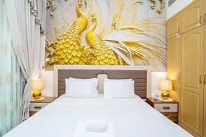 2 soverom, skrivebord, strykejern/-brett og wi-fi (inkludert)