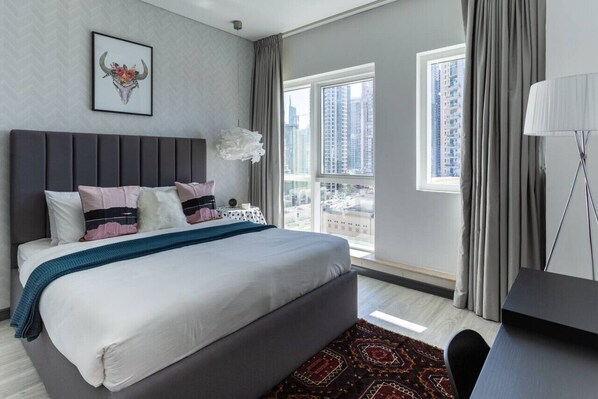 1 slaapkamer, een bureau, een strijkplank/strijkijzer, gratis wifi