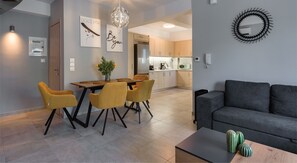 Superior Apartment, City View | Living area | 43-inch Smart TV with digital channels - Cheli apartments by Airstay (Spata-Artemida)