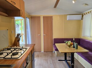 Fridge, microwave, coffee/tea maker, electric kettle
