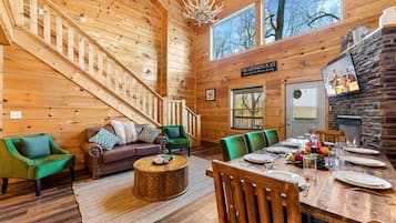 Cabaña familiar, vista a la montaña | Comedor