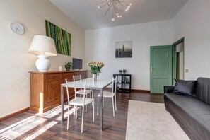 Ellen Apartment | Living area | 24-inch flat-screen TV with digital channels