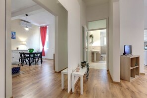 Alice Apartment | Living area | 24-inch flat-screen TV with digital channels