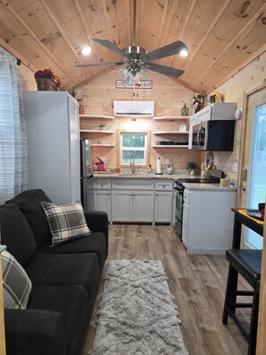 Mikrobølgeovn, ovn og kokeplater