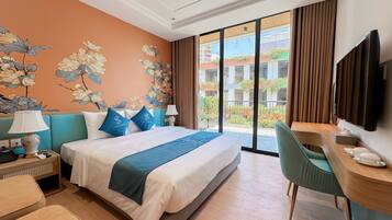 Kamar Double Bisnis | Tirai kedap cahaya dan Wi-Fi gratis