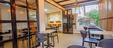 Outdoor banquet area