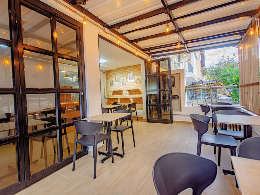 Área externa para banquete