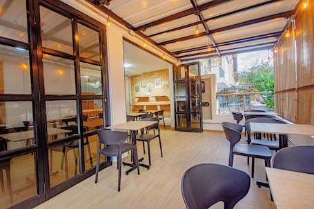 Outdoor banquet area