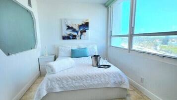 1 bedroom, iron/ironing board, travel crib, WiFi