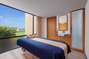 Steam room, body treatments, aromatherapy, deep-tissue massages